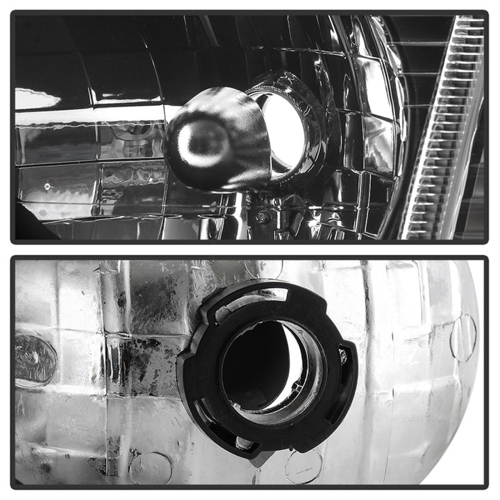 xTune 01-03 Ford Explorer Sport 4pc OEM Style Headlights w/Corner - Black (HD-JH-FEXP01-ST-BK) - Bull Strap