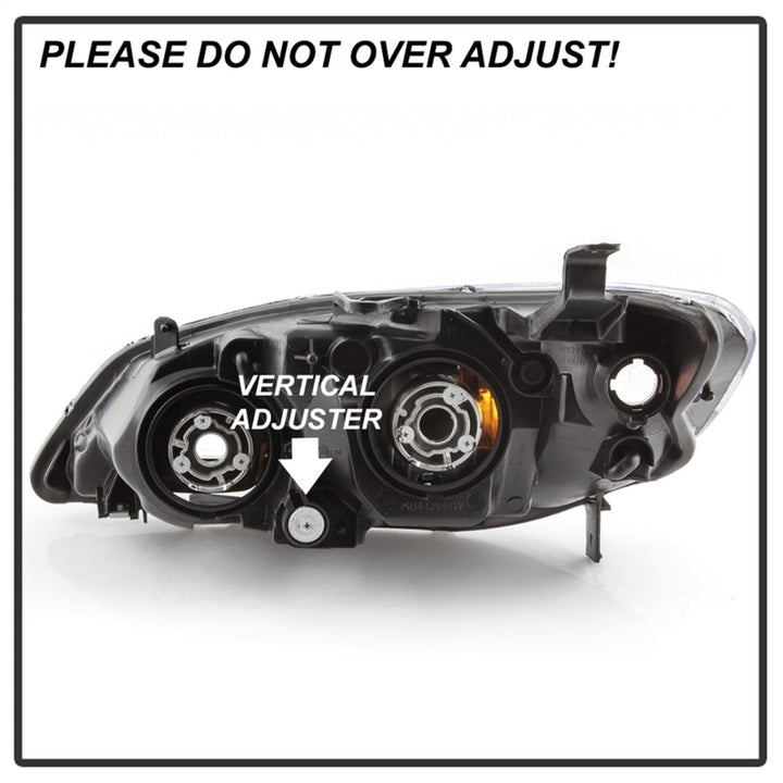xTune 04-05 Honda Civic (Excl Hatchback/Si) OEM Style Headlights - Black (HD-JH-HC04-4D-AM-BK) - Bull Strap