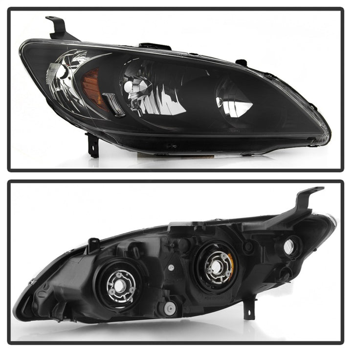 xTune 04-05 Honda Civic (Excl Hatchback/Si) OEM Style Headlights - Black (HD-JH-HC04-4D-AM-BK) - Bull Strap