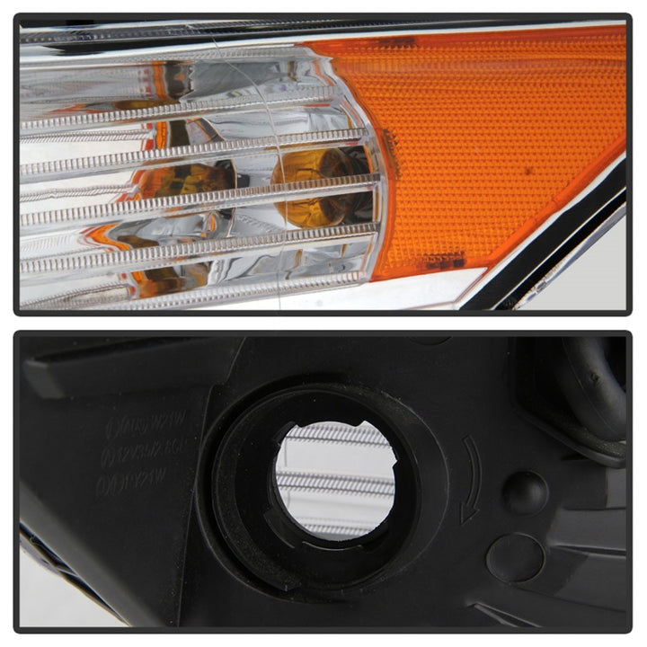 xTune 09-14 Acura TSX Projector Headlights - Light Bar DRL - Chrome (PRO-JH-ATSX09-LB-C) - Bull Strap