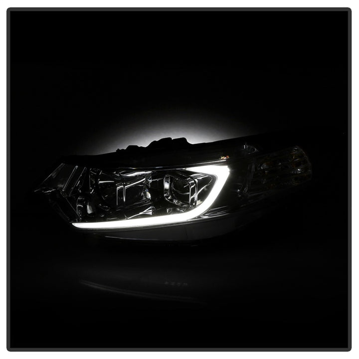 xTune 09-14 Acura TSX Projector Headlights - Light Bar DRL - Chrome (PRO-JH-ATSX09-LB-C) - Bull Strap
