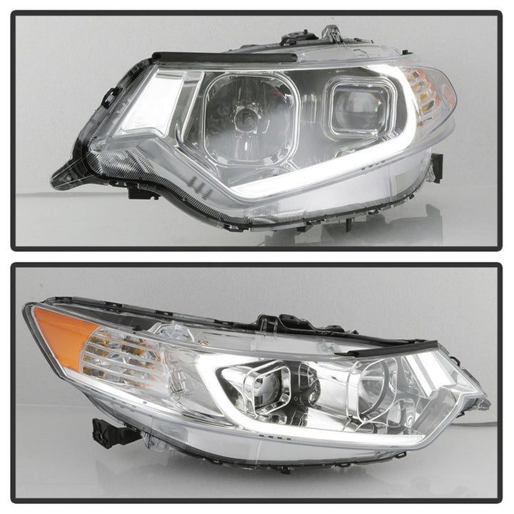 xTune 09-14 Acura TSX Projector Headlights - Light Bar DRL - Chrome (PRO-JH-ATSX09-LB-C) - Bull Strap