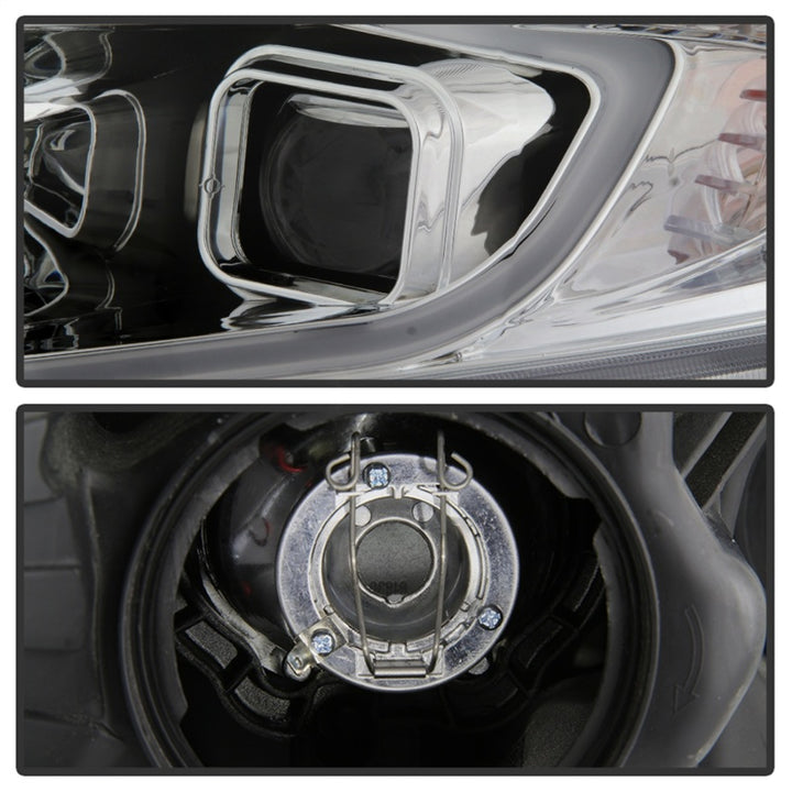 xTune 09-14 Acura TSX Projector Headlights - Light Bar DRL - Chrome (PRO-JH-ATSX09-LB-C) - Bull Strap