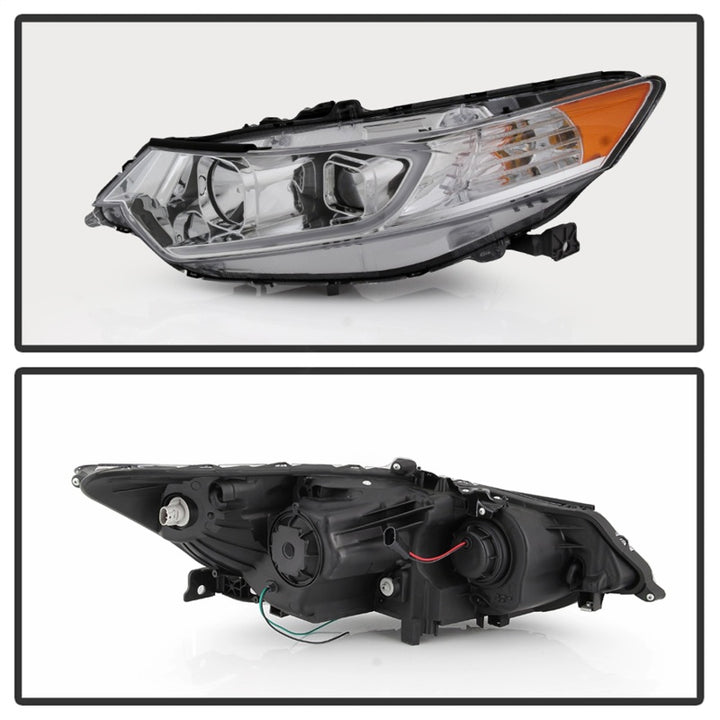 xTune 09-14 Acura TSX Projector Headlights - Light Bar DRL - Chrome (PRO-JH-ATSX09-LB-C) - Bull Strap
