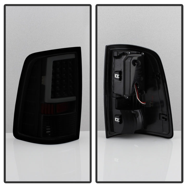 xTune 09-18 Dodge Ram 1500 LED Tail Lights - Black Smoke (ALT-ON-DR09-LBLED-BSM) - Bull Strap