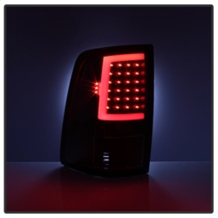 xTune 09-18 Dodge Ram 1500 LED Tail Lights - Black Smoke (ALT-ON-DR09-LBLED-BSM) - Bull Strap