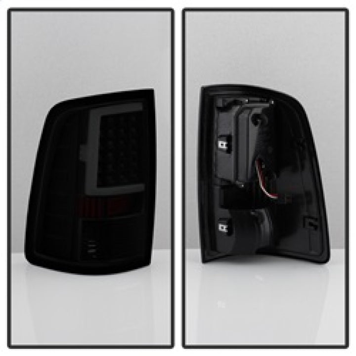 xTune 09-18 Dodge Ram 1500 LED Tail Lights - Black Smoke (ALT-ON-DR09-LBLED-BSM) - Bull Strap