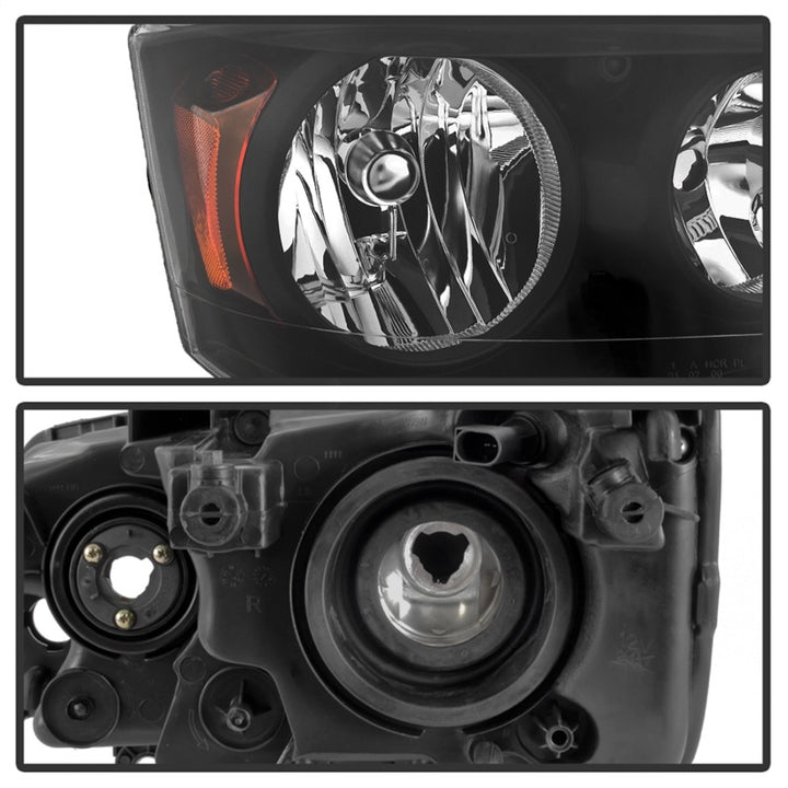 xTune 11-17 Dodge Grand Caravan OEM Style Headlights - Black (HD-JH-CHRTC08-AM-BK) - Bull Strap