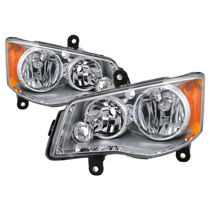 xTune 11-17 Dodge Grand Caravan OEM Style Headlights - Chrome (HD-JH-CHRTC08-AM-C) - Bull Strap