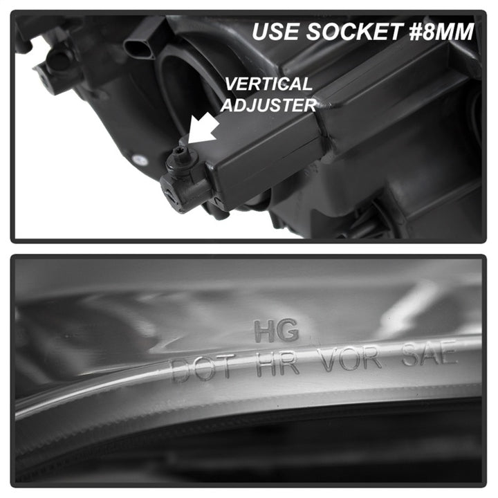 xTune 11-17 Dodge Grand Caravan OEM Style Headlights - Chrome (HD-JH-CHRTC08-AM-C) - Bull Strap