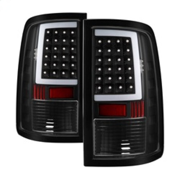 xTune 13-18 Dodge Ram 1500 LED Tail Lights - Black (ALT-ON-DRAM13V2-LBLED-BK) - Bull Strap