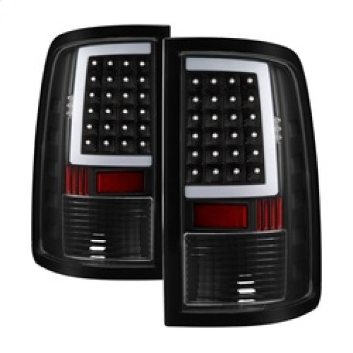 xTune 13-18 Dodge Ram 1500 LED Tail Lights - Black (ALT-ON-DRAM13V2-LBLED-BK) - Bull Strap