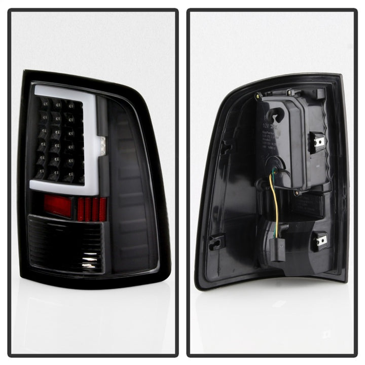 xTune 13-18 Dodge Ram 1500 LED Tail Lights - Black (ALT-ON-DRAM13V2-LBLED-BK) - Bull Strap