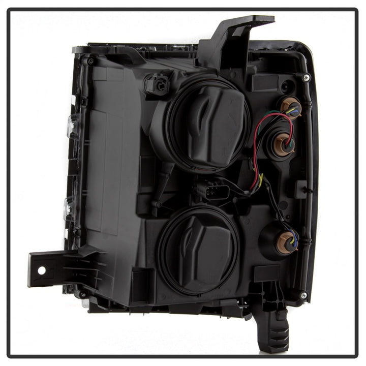 xTune 14-15 Chevy Silverado 1500 (New Body) OEM Style Headlights w/Trim - Blk (HD-JH-CS14-CC-BK) - Bull Strap