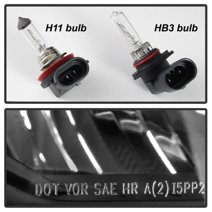 xTune 14-15 Chevy Silverado 1500 (New Body) OEM Style Headlights w/Trim - Blk (HD-JH-CS14-CC-BK) - Bull Strap