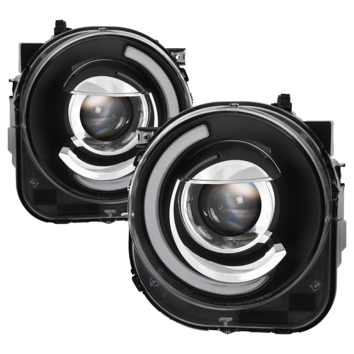 xTune 15-17 Jeep Renegade Light Bar DRL Projector Headlights -Black (PRO-JH-JREN-LBDRL-BK) - Bull Strap