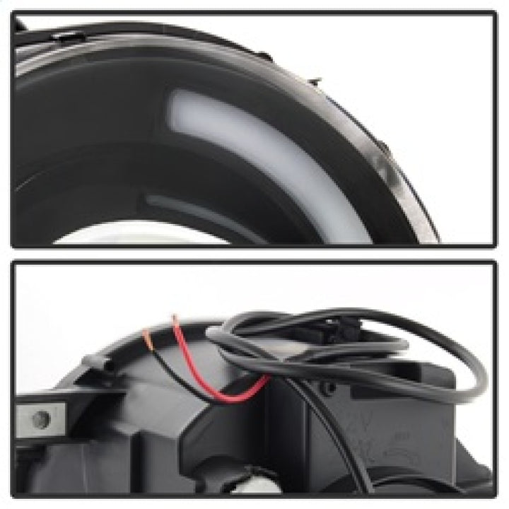 xTune 15-17 Jeep Renegade Light Bar DRL Projector Headlights -Black (PRO-JH-JREN-LBDRL-BK) - Bull Strap