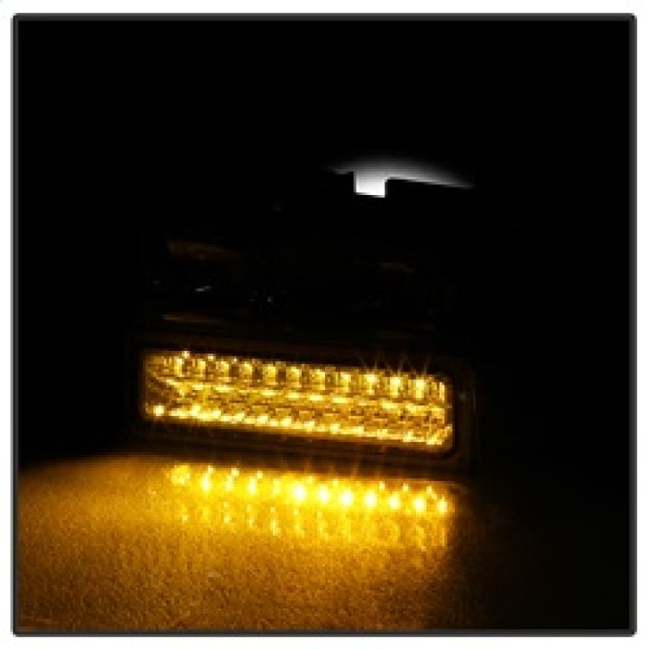 xTune 92-94 Blazer Full Size Corner/LED Bumper Headlights Chrome HD-JH-CCK88-LED-AM-C-SET - Bull Strap