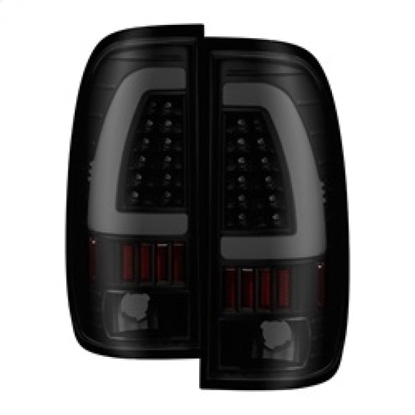 xTune 97-03 Ford F-150 Light Bar LED Tail Lights - Black Smoke (ALT-ON-FF15097-LBLED-BSM) - Bull Strap