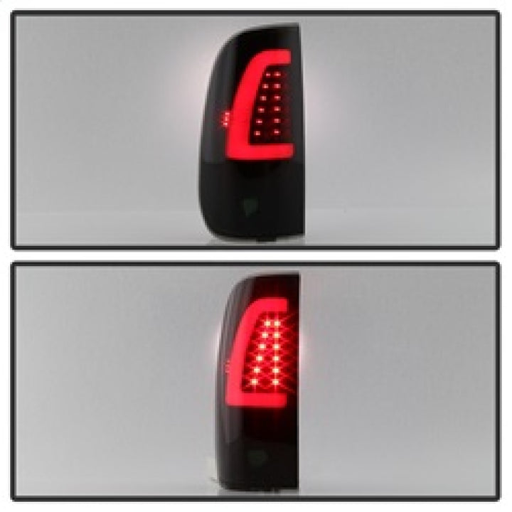 xTune 97-03 Ford F-150 Light Bar LED Tail Lights - Black Smoke (ALT-ON-FF15097-LBLED-BSM) - Bull Strap