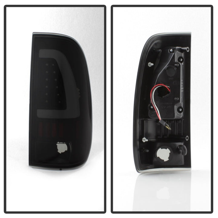 xTune 97-03 Ford F-150 Light Bar LED Tail Lights - Black Smoke (ALT-ON-FF15097-LBLED-BSM) - Bull Strap