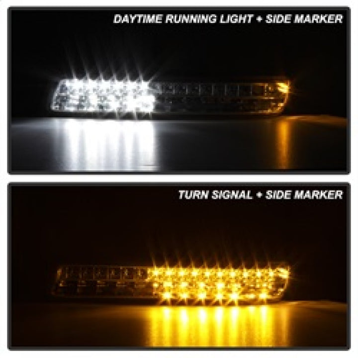 xTune 99-06 GMC Sierra (Excl Denali) Full LED Bumper Lights - Chrome (CBL-GSI99-LED-C) - Bull Strap