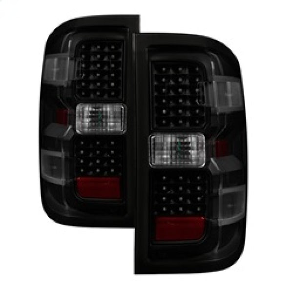 xTune Chevy 1500 14-16 / Silverado 2500HD/3500HD LED Tail Lights - Black Smoked ALT-JH-CS14-LED-BSM - Bull Strap