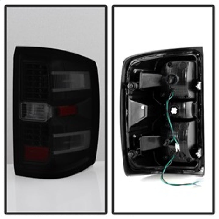 xTune Chevy 1500 14-16 / Silverado 2500HD/3500HD LED Tail Lights - Black Smoked ALT-JH-CS14-LED-BSM - Bull Strap