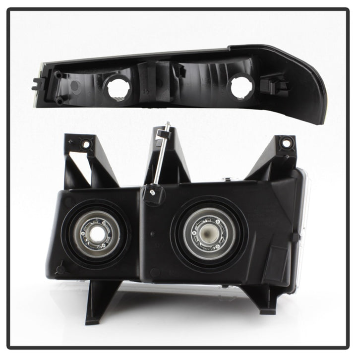 xTune Chevy Colorado 04-12 OEM Headlights w/ Bumper Lights Black HD-JH-CCOL04-SET-BK - Bull Strap