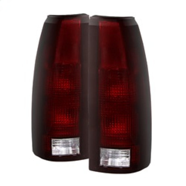 xTune Chevy/GMC C1500/C2500/C3500 88-01 OEM Style Tail Light - Red Smoked ALT-JH-CCK88-OE-RSM - Bull Strap