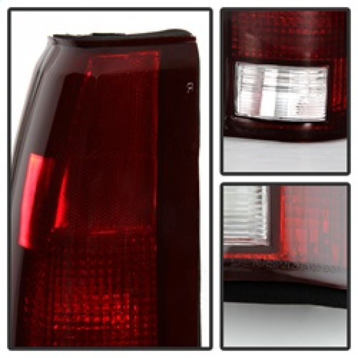xTune Chevy/GMC C1500/C2500/C3500 88-01 OEM Style Tail Light - Red Smoked ALT-JH-CCK88-OE-RSM - Bull Strap