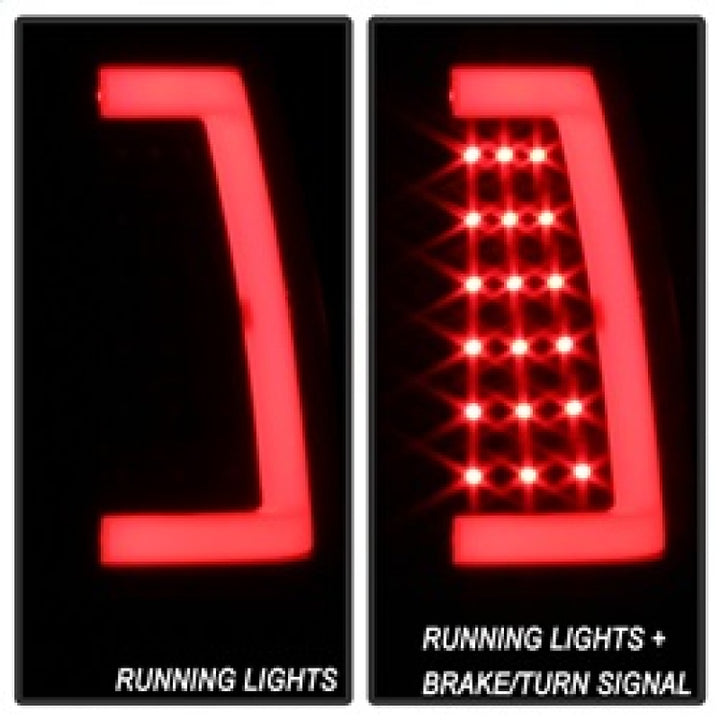 xTune Chevy Silverado 1500/2500/3500 99-02 Version 3 Tail Lights Black Smoke ALT-ON-CS99V3-LBLED-BSM - Bull Strap