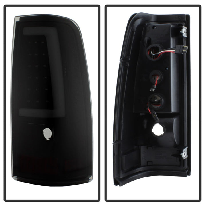 xTune Chevy Silverado 1500/2500/3500 99-02 Version 3 Tail Lights Black Smoke ALT-ON-CS99V3-LBLED-BSM - Bull Strap