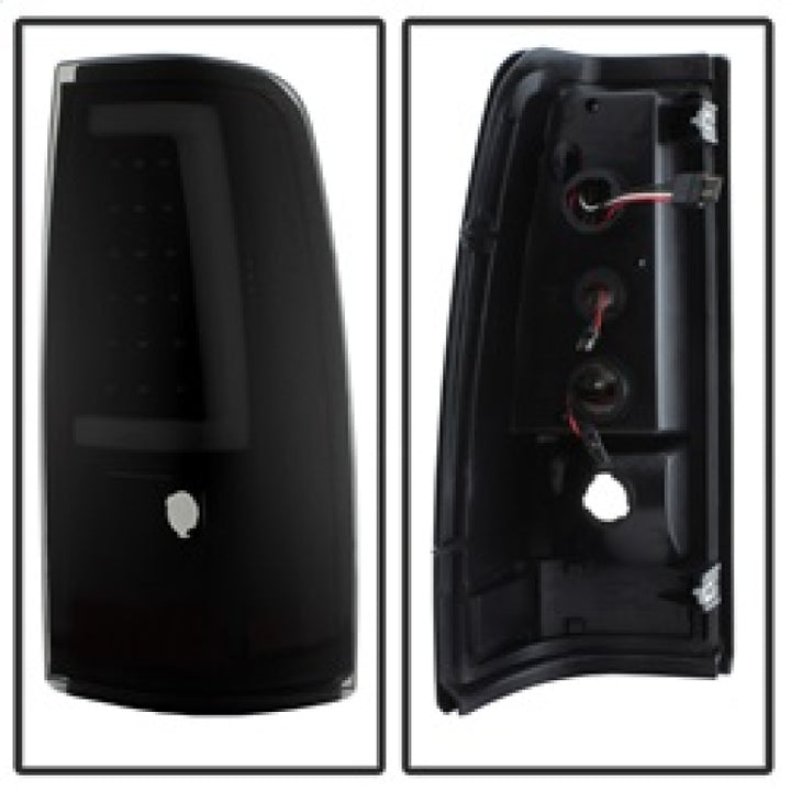 xTune Chevy Silverado 1500/2500/3500 99-02 Version 3 Tail Lights Black Smoke ALT-ON-CS99V3-LBLED-BSM - Bull Strap