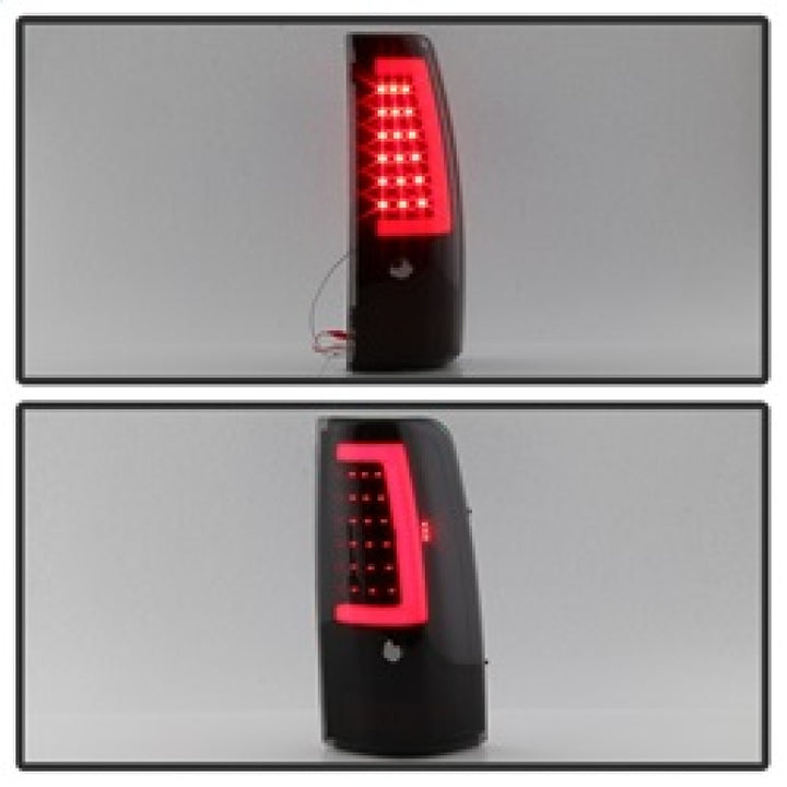xTune Chevy Silverado 1500/2500/3500 99-02 Version 3 Tail Lights Black Smoke ALT-ON-CS99V3-LBLED-BSM - Bull Strap