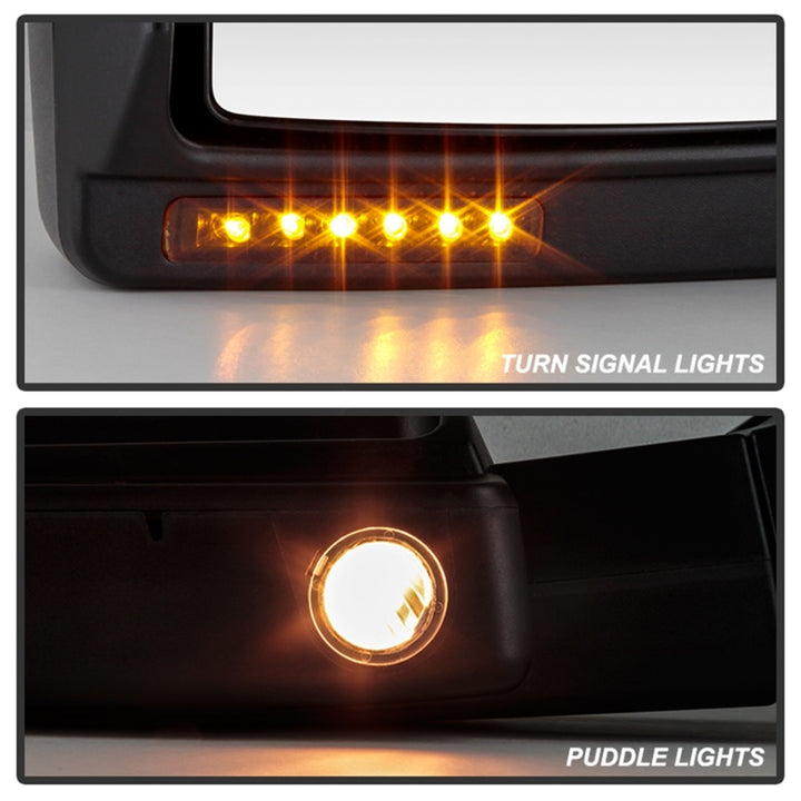 xTune Ford F150 07-14 Power Heated Amber LED Signal Telescoping Mirror Left MIR-FF15007S-PWH-AM-L - Bull Strap
