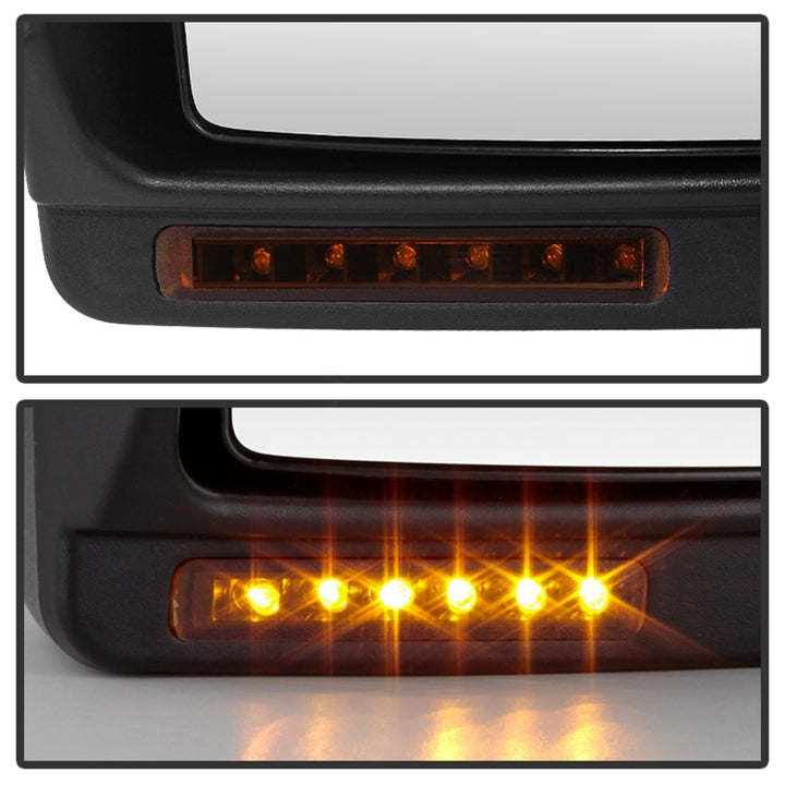 xTune Ford F150 07-14 Power Heated Amber LED Signal Telescoping Mirror Left MIR-FF15007S-PWH-AM-L - Bull Strap