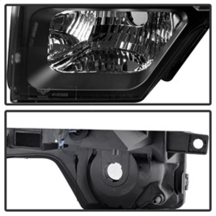xTune Ford F150 09-14 Projector Headlights Halogen Model Only LED Halo Black PRO-JH-FF15009-CFB-BK - Bull Strap