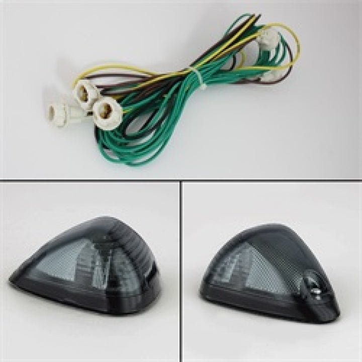 xTune Ford SuperDuty F250-F250 99-15 Amber LED Cab Roof lights - Smoke ACC-LED-FDSD99-CR-SM - Bull Strap