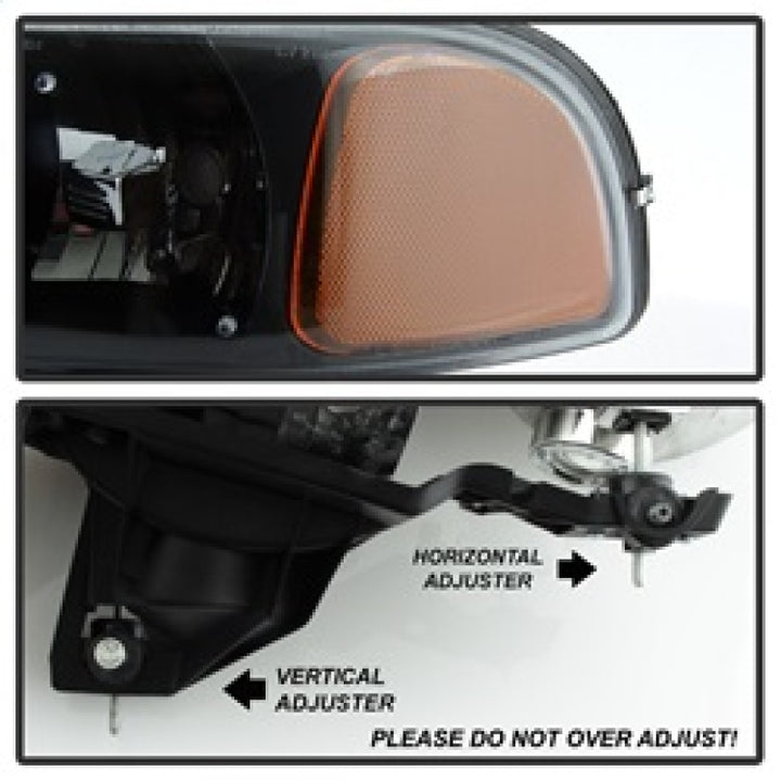 xTune GMC Sierra 99-06 /Yukon 00-06 Headlights & LED Bumper Lights - Black HD-JH-GS99-LED-SET-BK - Bull Strap