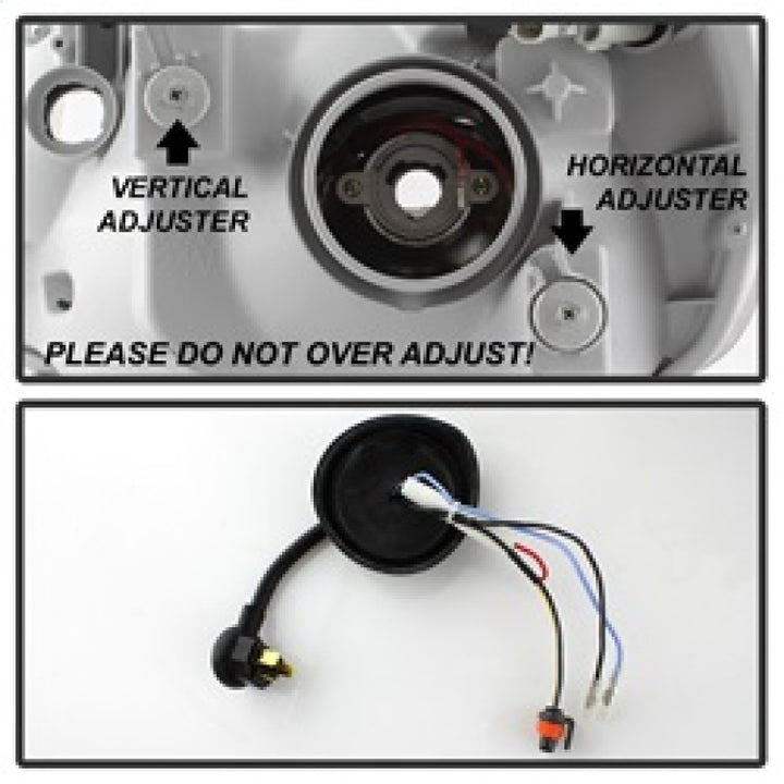 xTune Toyota Tacoma 12-15 Headlights - Light Bar DRL - Black PRO-JH-TTA12-LBDRL-BK - Bull Strap