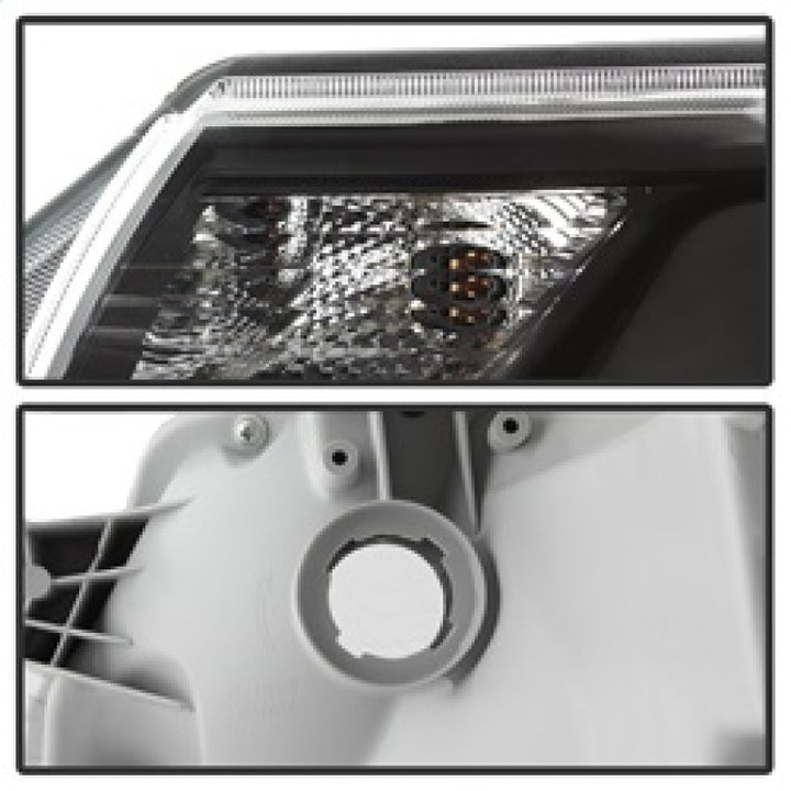 xTune Toyota Tacoma 12-15 Headlights - Light Bar DRL - Black PRO-JH-TTA12-LBDRL-BK - Bull Strap