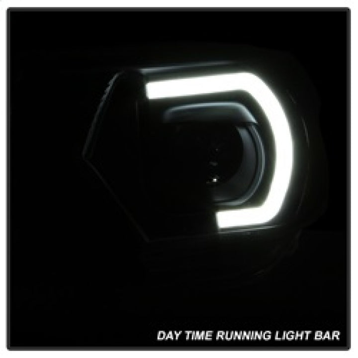 xTune Toyota Tacoma 12-15 Headlights - Light Bar DRL - Black PRO-JH-TTA12-LBDRL-BK - Bull Strap