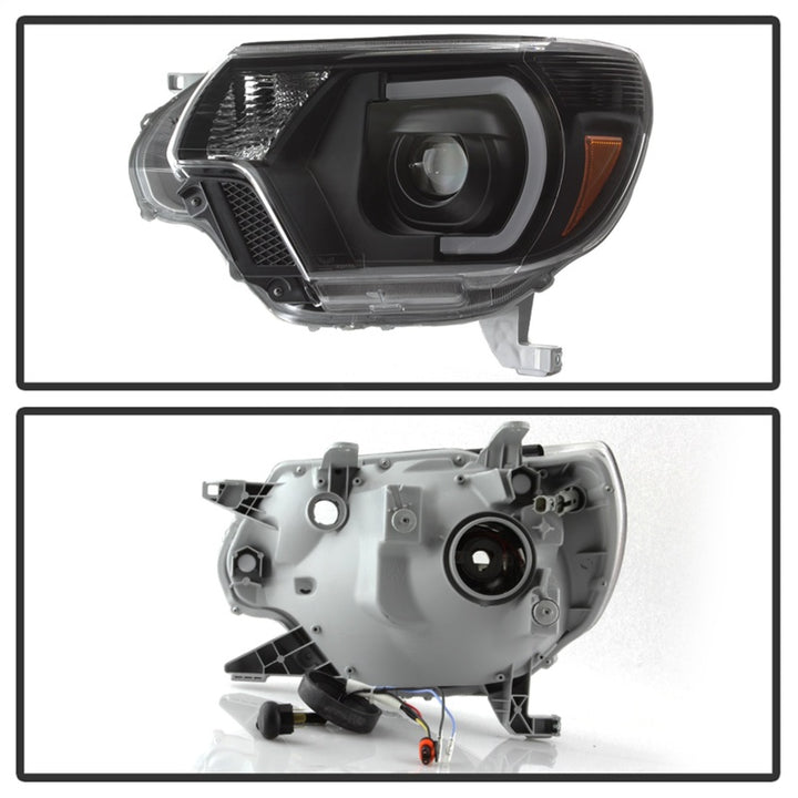 xTune Toyota Tacoma 12-15 Headlights - Light Bar DRL - Black PRO-JH-TTA12-LBDRL-BK - Bull Strap