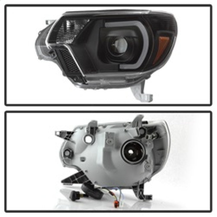 xTune Toyota Tacoma 12-15 Headlights - Light Bar DRL - Black PRO-JH-TTA12-LBDRL-BK - Bull Strap