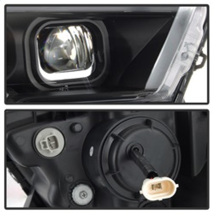 xTune Toyota Tacoma 16-18 DRL Light Bar Projector Headlights - Black PRO-JH-TTA16-LBDRL-BK - Bull Strap