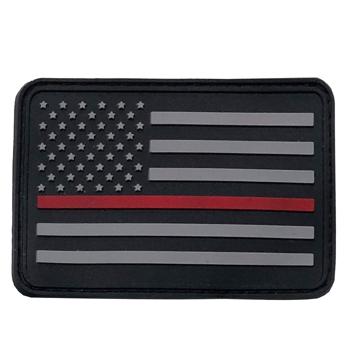 American Flag Patch PVC Rubber w/ Color Options - USA Flag Patch, Thin Blue Line Patch, Thin Red Line Patch 2" x 3" w/ Velcro/Hook backing - Bull Strap