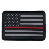 American Flag Patches, Choose Style, PVC Rubber, 2" x 3" w/ Velcro/Hook backing - Bull Strap
