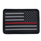 American Flag Patches, Choose Style, PVC Rubber, 2" x 3" w/ Velcro/Hook backing - Bull Strap