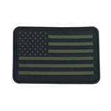 American Flag Patches, Choose Style, PVC Rubber, 2" x 3" w/ Velcro/Hook backing - Bull Strap